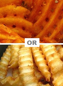 Make waffle or crinkle cut french fries