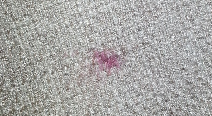 lipstick on a couch step 1