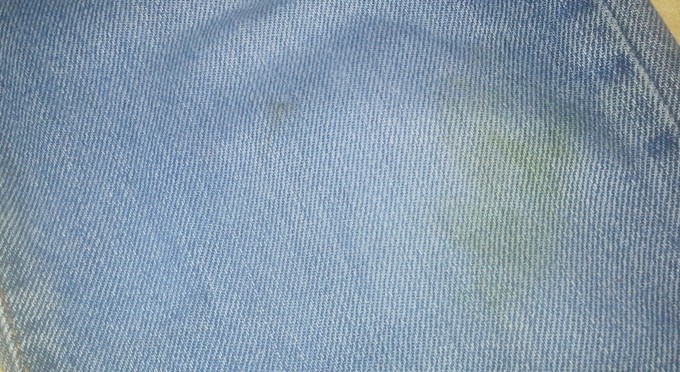 cleaning grass stained jeans step four