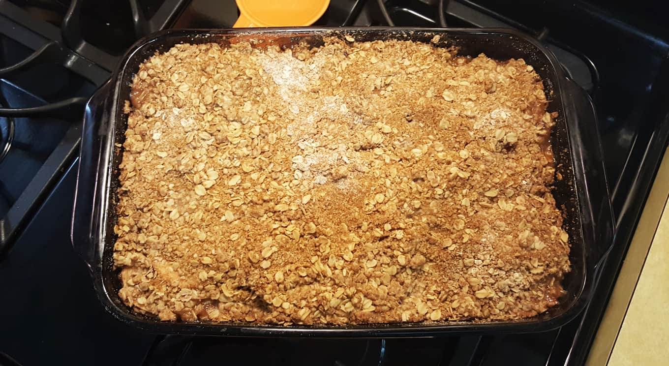 remove from oven when golden brown and bubbly | apple crisp recipe
