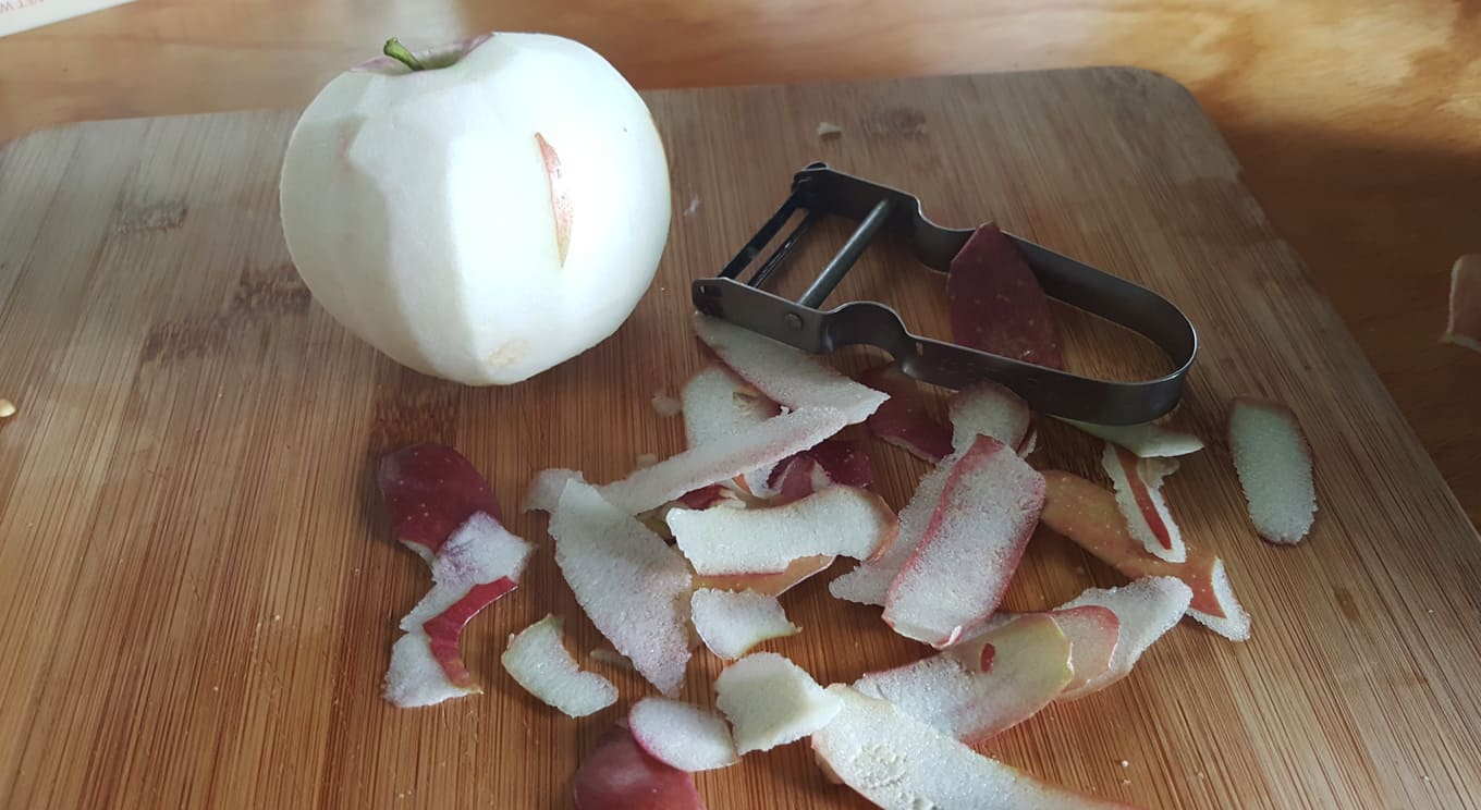 peeled apple - apple crisp recipe