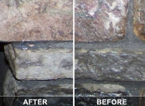 Cleaning Fireplace Soot From Brick Or, How To Clean A Fieldstone Fireplace