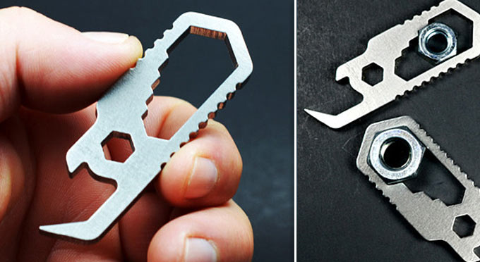 Wrench Spanner Mechanic Key Chain Ring Keyring Miniature Shift Metal Tool ONE